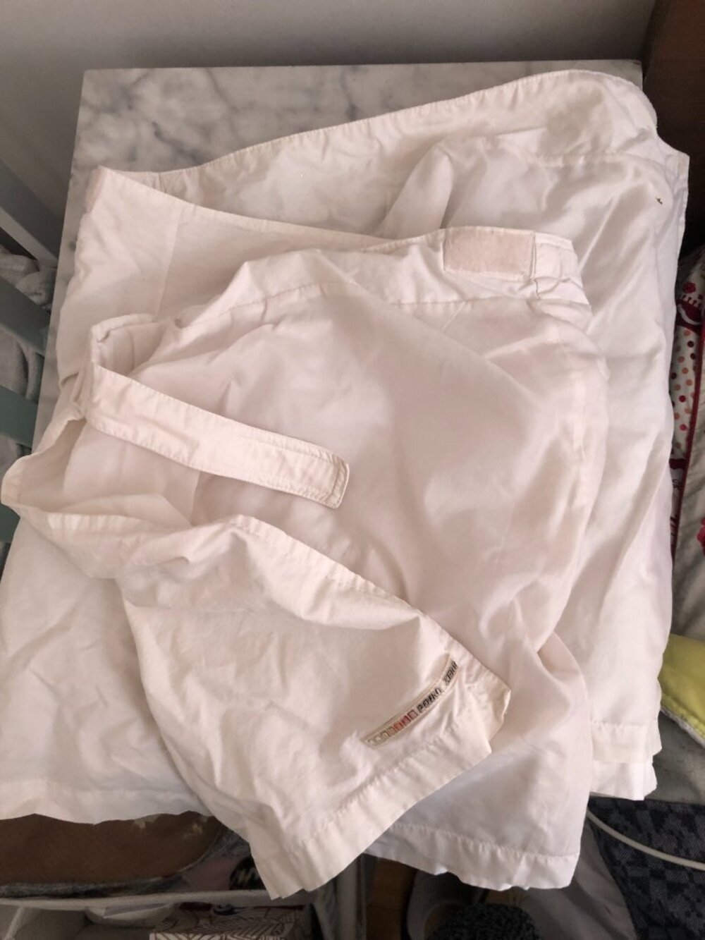 Vintage Point Zero White Cargo Wrap Skirt L Y2K Military Utility Side Pocket - Picture 10 of 16